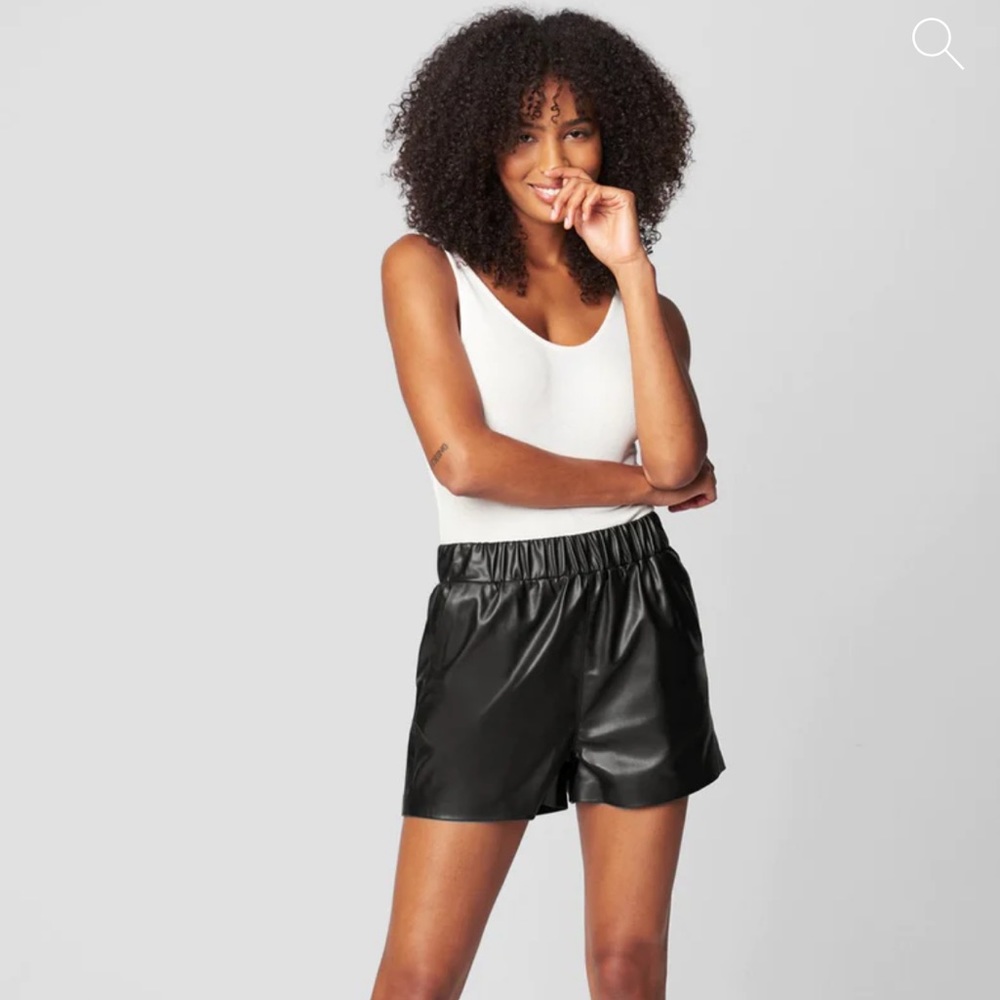 BLANKNYC Record Breaker Faux Leather Shorts